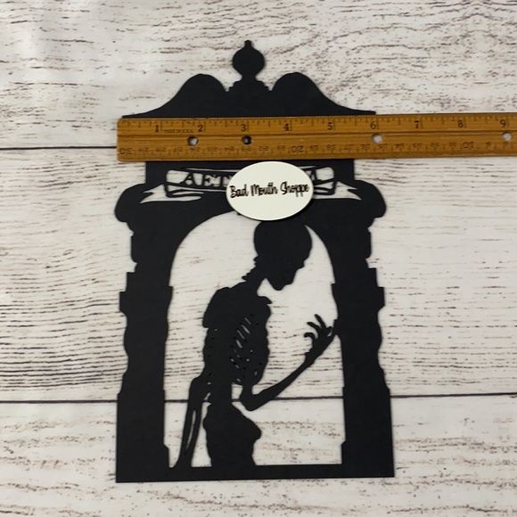*To Eternal Life Paper Cut Out Illustration Skeleton Silhouette Wall Art - Picture 4 of 4